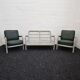 Canapé et fauteuils en aluminium de l'armée américaine, style milieu du XXe siècle, par Hans H. Hunnebeck, 1953