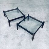 Mid-Century Modern Design Low Side Table Set, Sweden, 1960s, Set of 2