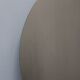 Large 1980s Italian smoke-tinted round mirror with white geometric segment