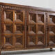 Vintage Spanish brutalist sideboard solid walnut wood 1960s