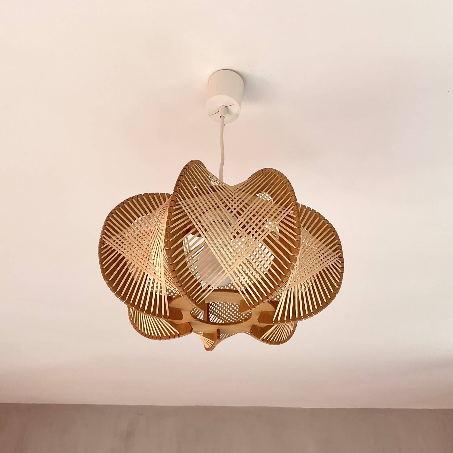 Pendant light, vintage lampshade