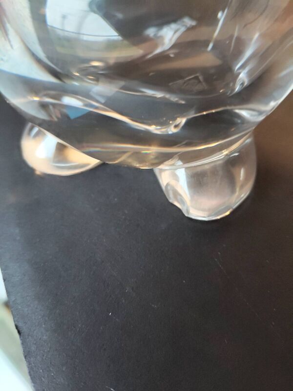Vide-poche canard en cristal signé – Cristal de Vannes