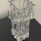 Big collectible vase with ice cube effect in glass from Limburg 1970