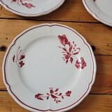 Lot de 4 assiettes à dessert MBFA Décoré main