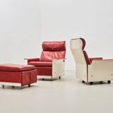 Dieter Rams Pair of Lounge Chairs + Ottoman 620 Series for Vitsoe 1962
