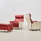 Dieter Rams Pair of Lounge Chairs + Ottoman 620 Series for Vitsoe 1962