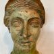 patinated hollow plaster sculpture "Bust of a goddess" XX century