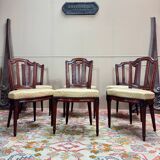 Set of Six Louis XVI Style Oak Chairs