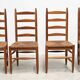 Set of six French dining chairs