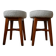 Pair of English Mid-Century Stools with Fresh Upholstery