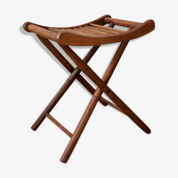 Wooden folding stool