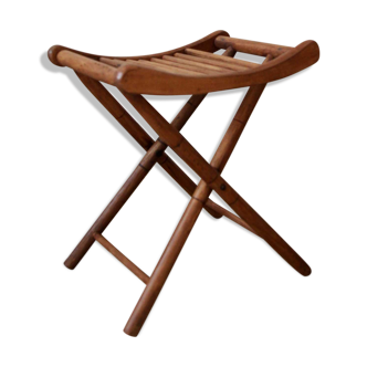 Wooden folding stool