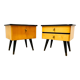 A pair of night cabinets