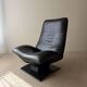 Artifort Wave F773 armchair black leather Peter van der Ham 1985