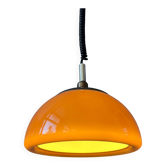 Suspension vintage Cosack Leuchten en plexiglas marron - orange