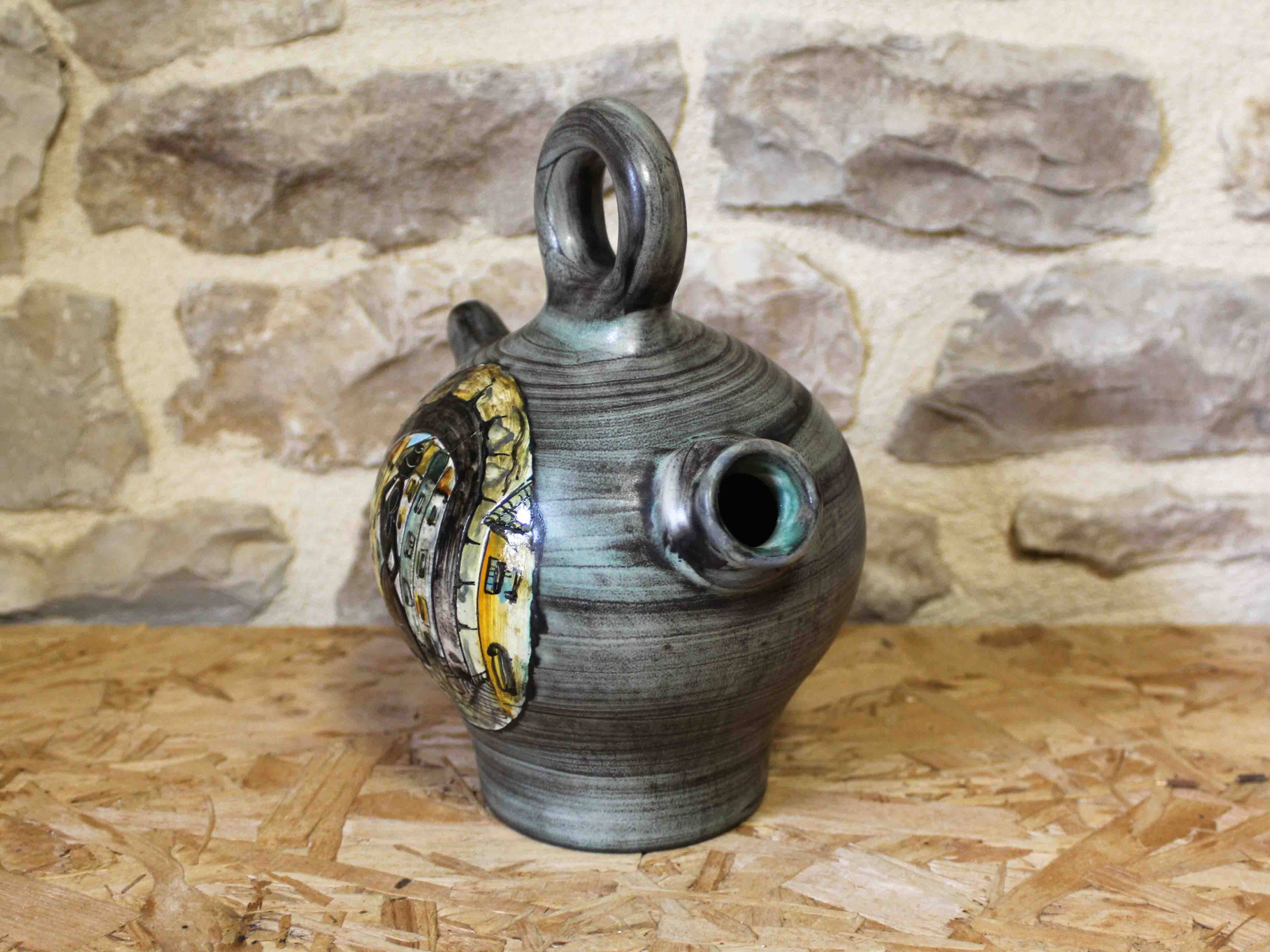 Gargoulette en céramique par Jean de Lespinasse Collection Corsica