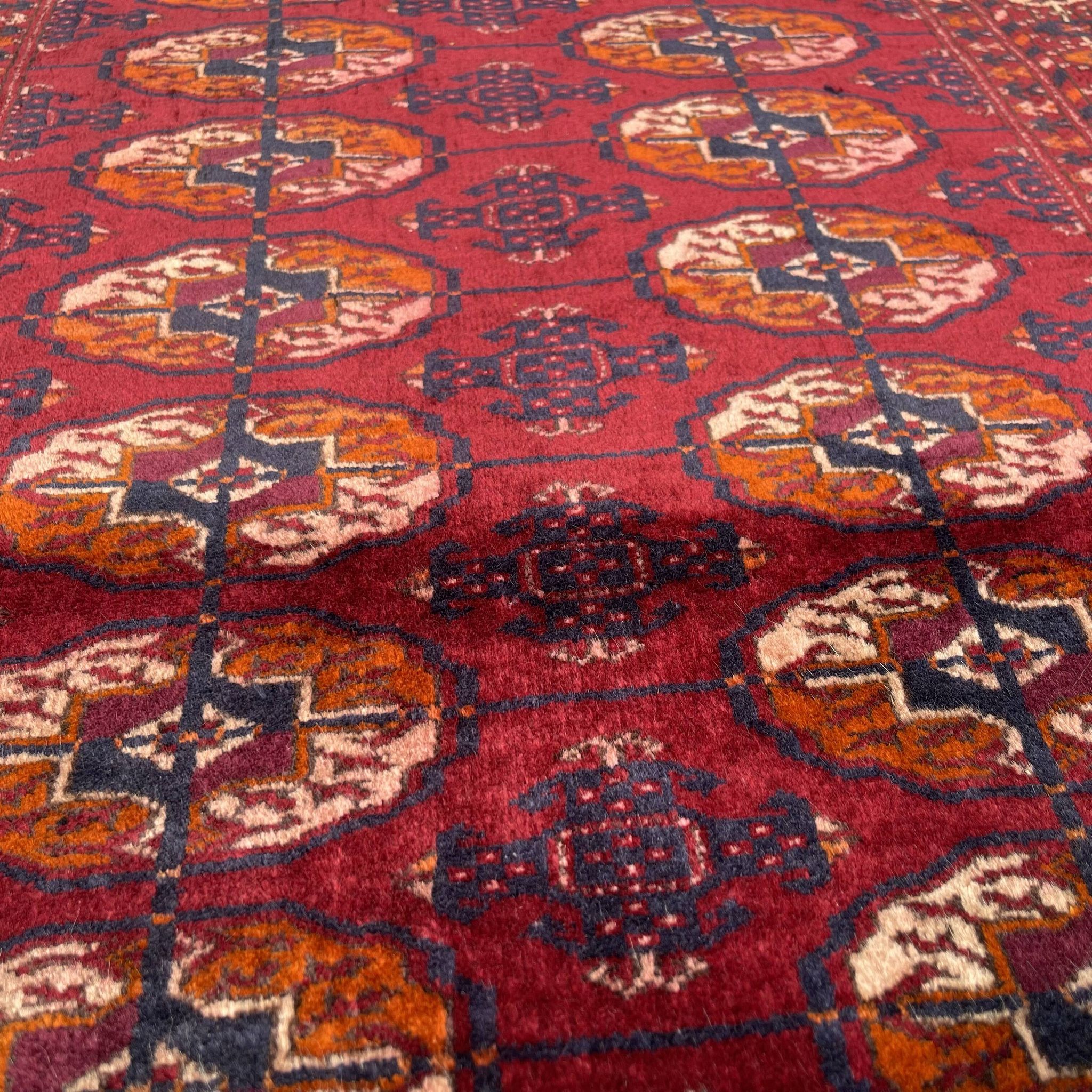 Vintage turkoman rug ,feiner handgeknüpfter orientteppich turkoman teppich, 133 x 84 cm