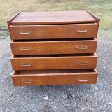 Vintage 50s Chest of Drawers with Compass Legs