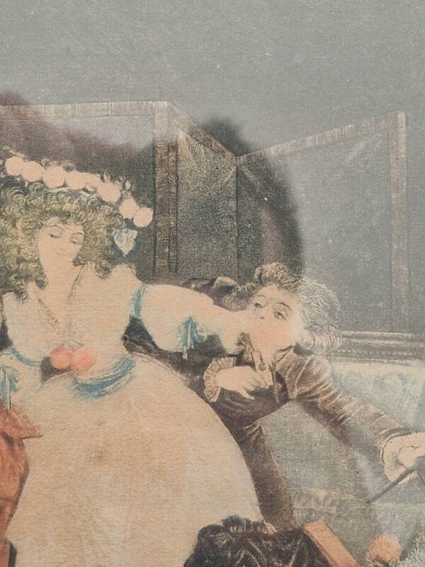 Philibert Louis Debucourt (1755-1832) - 19th Century Engraving - The Two Kisses