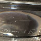 Crystal cup Daum free form signed empty fruit cup pocket
