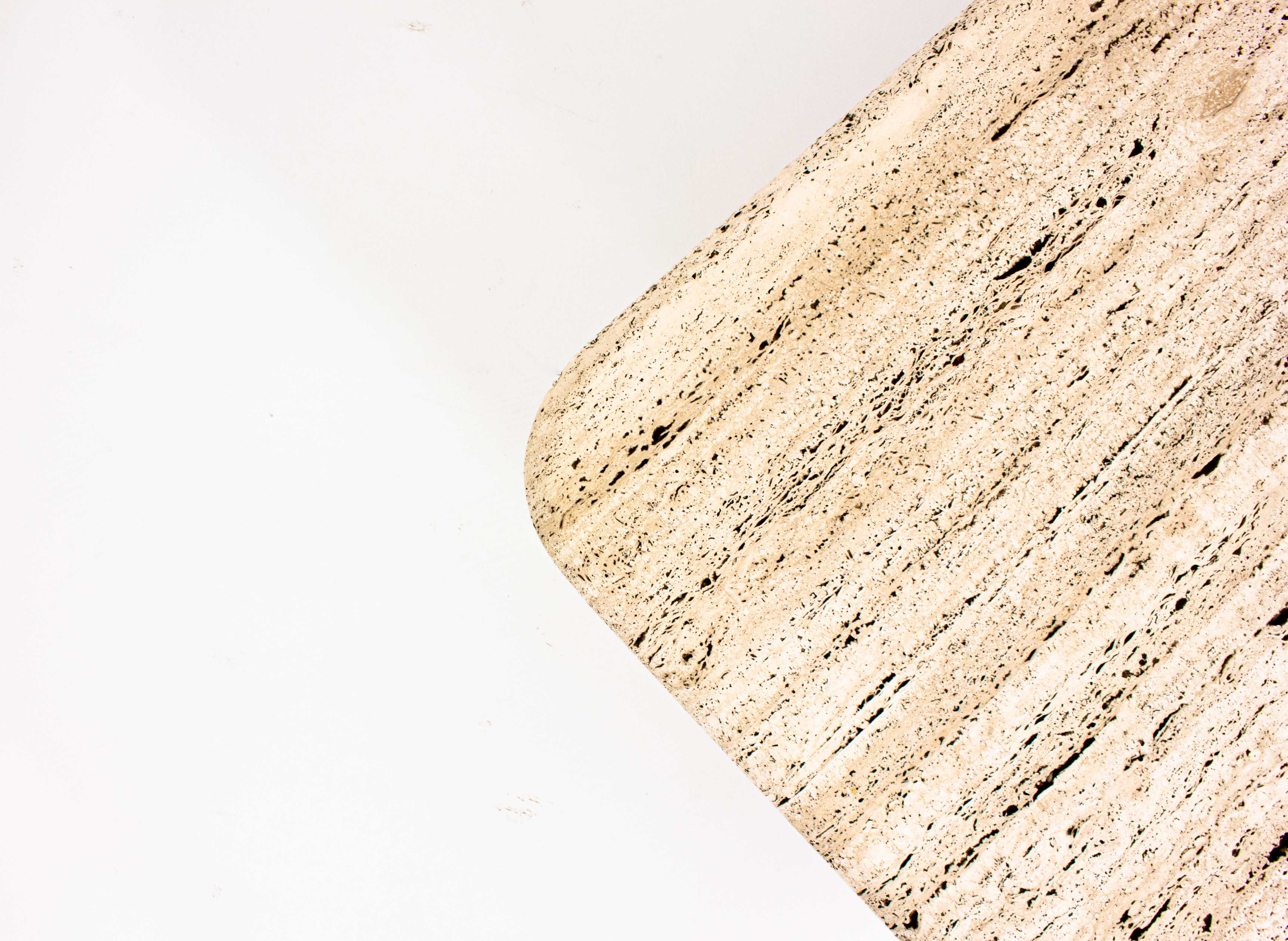 Square travertine coffee table