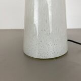 Grande lampe de table en verre ufo de 36 cm fabriquée par glashütte limburg, allemagne, années 1970