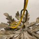 Wrought Iron Murano Glass Light Pendant 1950’s