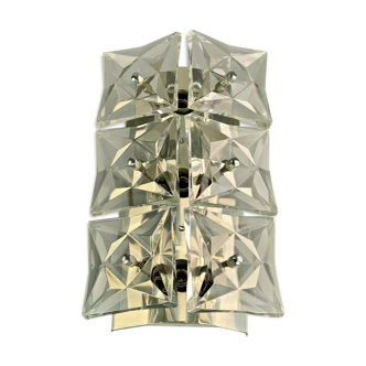 60s 70s Kinkeldey Wall Light Glass Wall Lamp Space Age Design 60s 70s