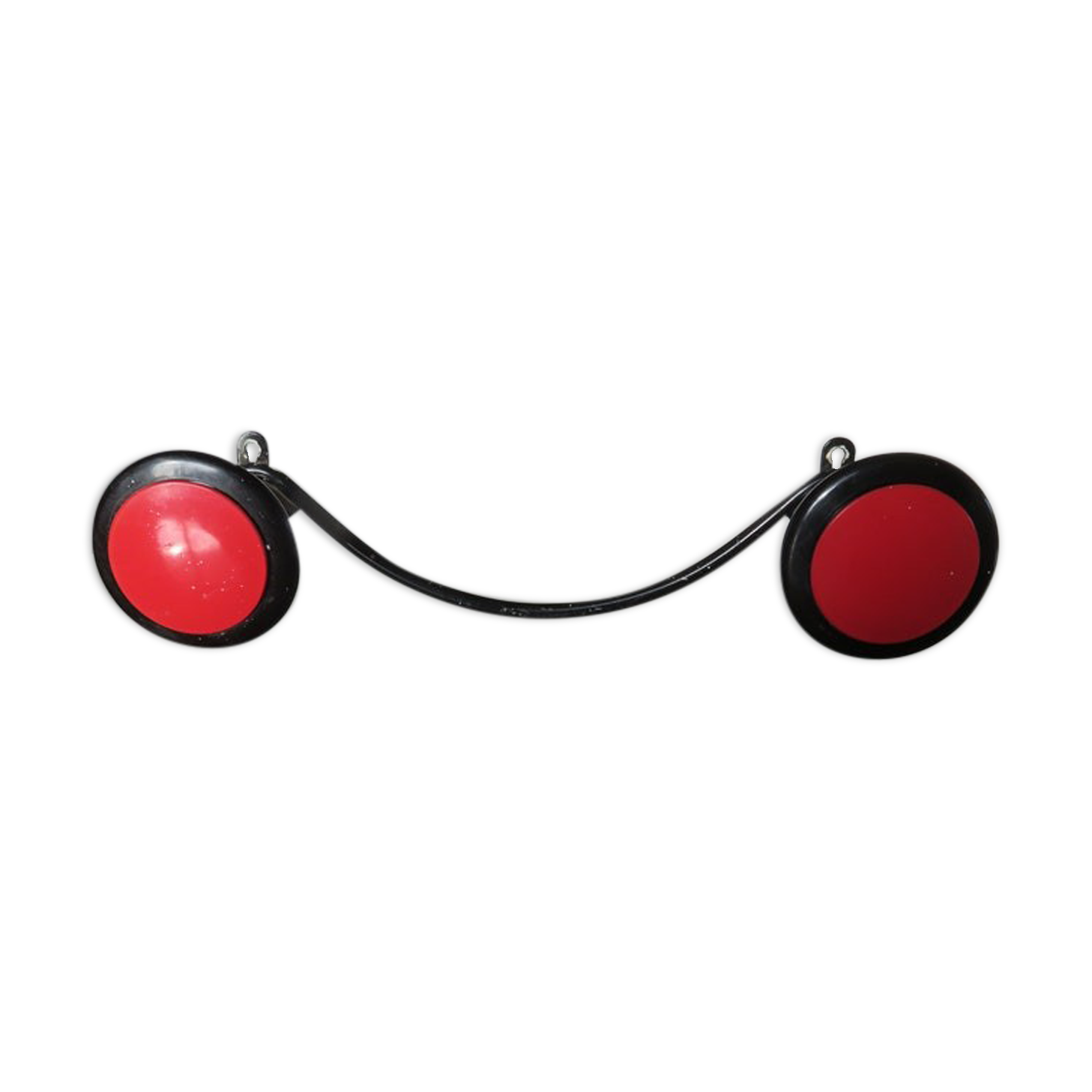 Coat rack in Bakelite and metal, 2 hooks 50 years 60