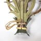 Pair of Maison Baguès wall lights with faux bamboo bronze and metal arms.