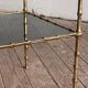 Three-tiered gilded brass bamboo selette by Maison Baguès