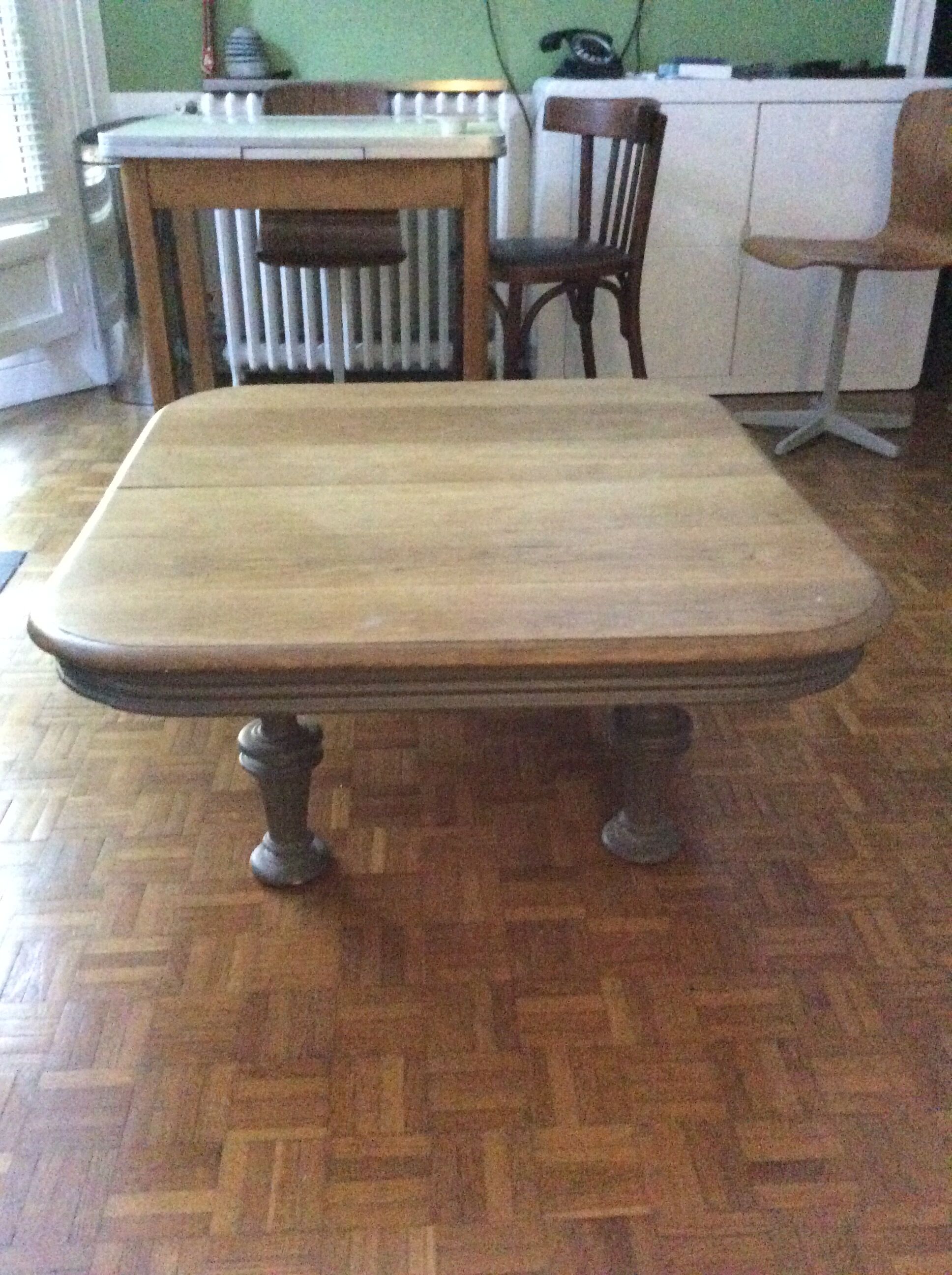 Square oak coffee table