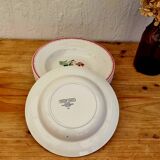 Set of 7 deep plates Digoin Sarreguemines Floral Bouquet