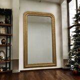Very large Louis Philippe gilded trumeau mirror