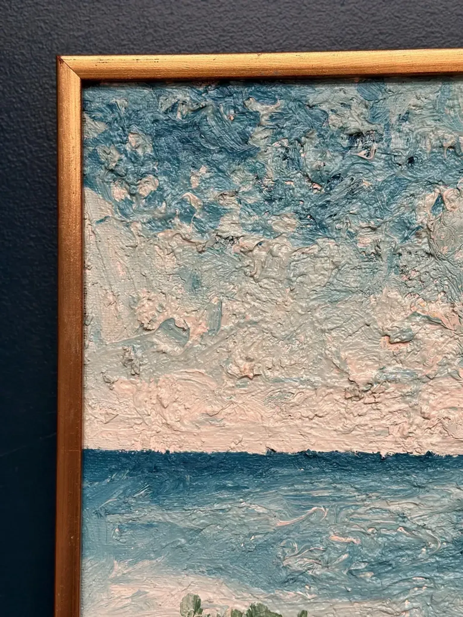 Original Swedish Oil on Panel - "Landskrona" by Stig Allan - Signed - Vintage and Framed - 60 × 50 cm (23.6" × 19.7")