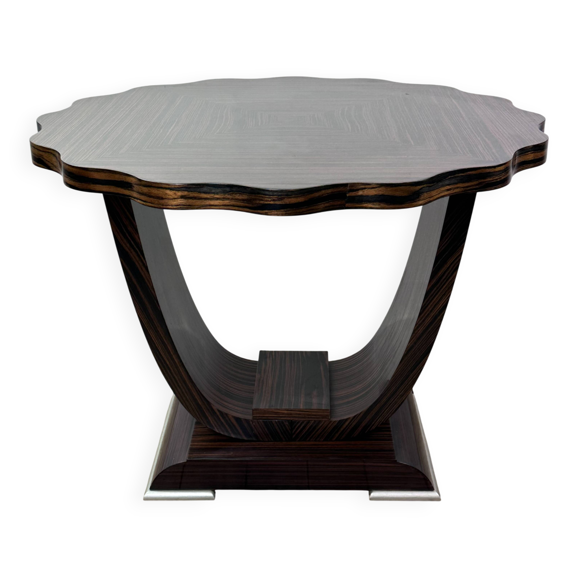 Art Deco period side table in Macassar ebony, 1930