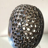 Danish ceramic stoneware 1974 wall light  signed studio