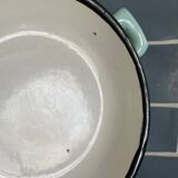 Egg dish in sky blue enameled sheet metal