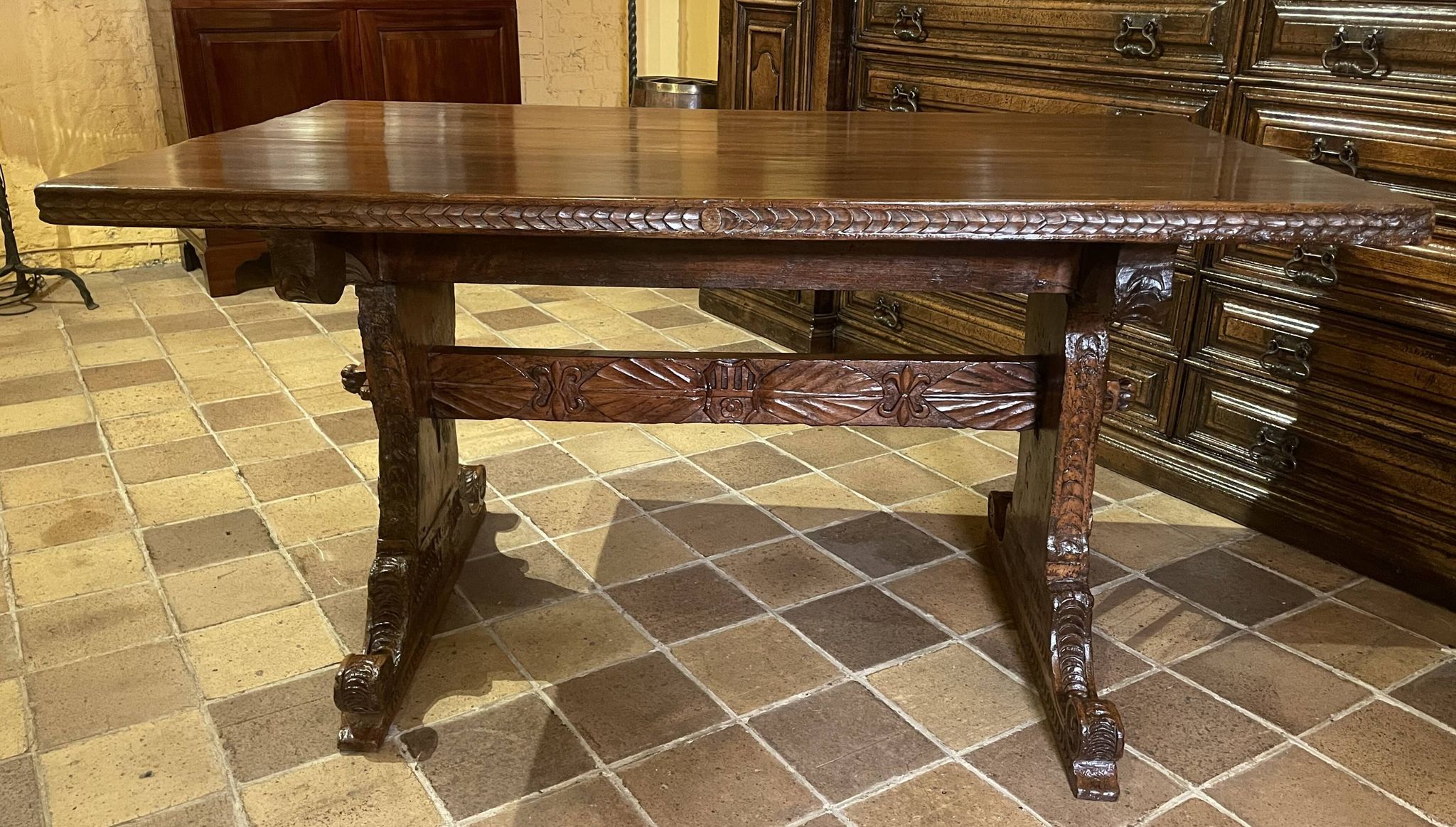 Table Renaissance Italienne En Noyer Du 16° Siècle -Florence