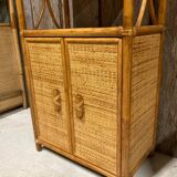 Rattan bookcase shelf