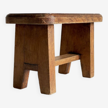 Tabouret chêne massif vintage