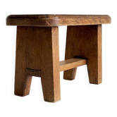 Vintage solid oak stool