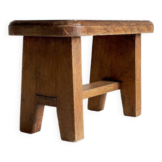 Tabouret chêne massif vintage