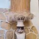 Openwork earthenware lamp
