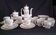 Lomonosov 29-piece porcelain coffee set, cast patterns enhanced with 24k gold