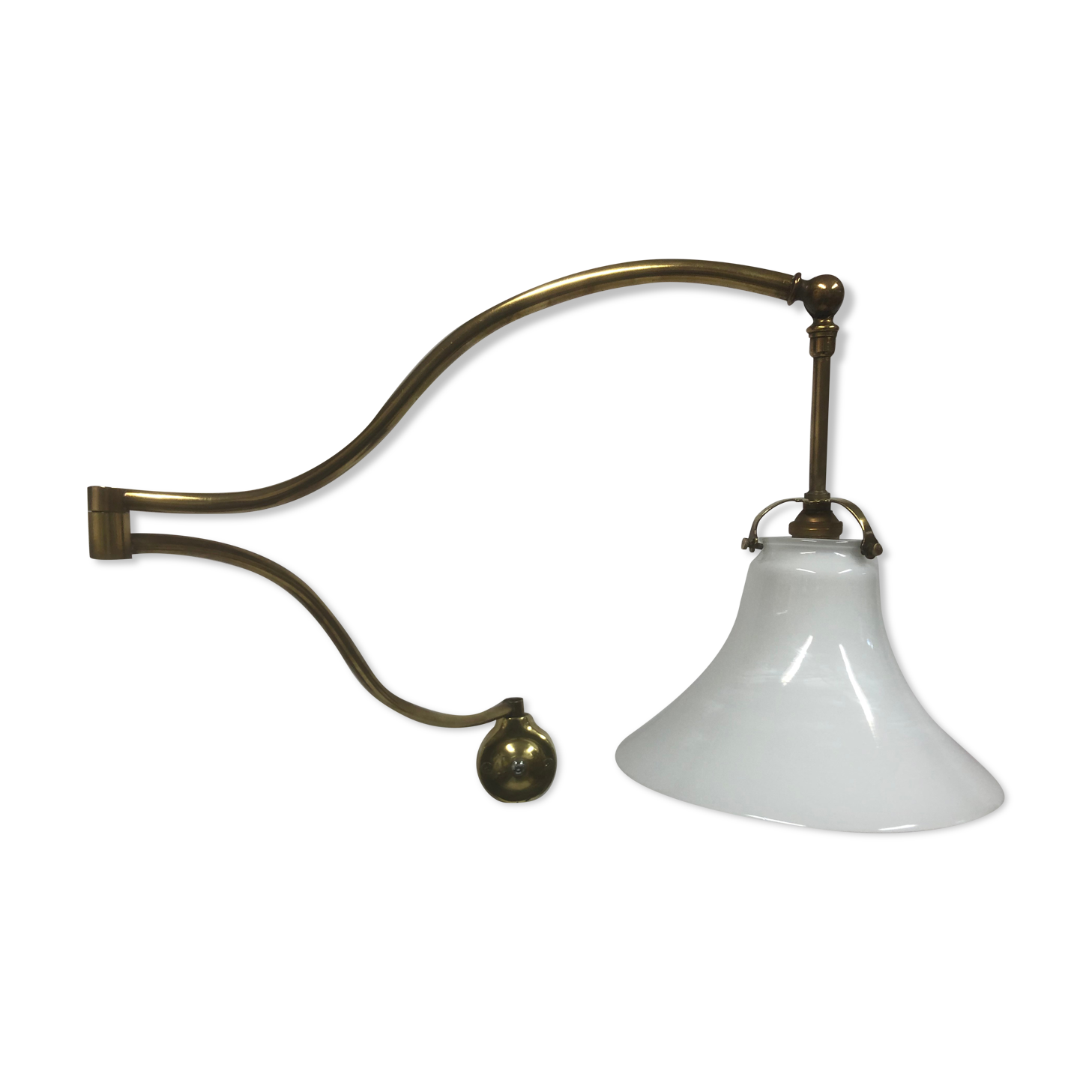 Articulated brass sconce 1950