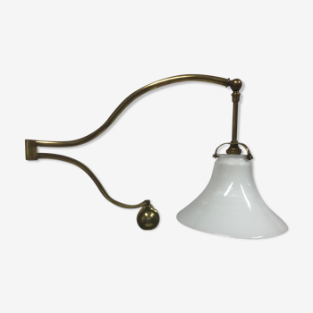 Articulated brass sconce 1950