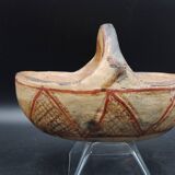 Berber pottery Kabyle basket early 20th century AlgeriaTerracotta Ideqqi Takduht