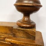 Old children's bed with retractable walnut bars