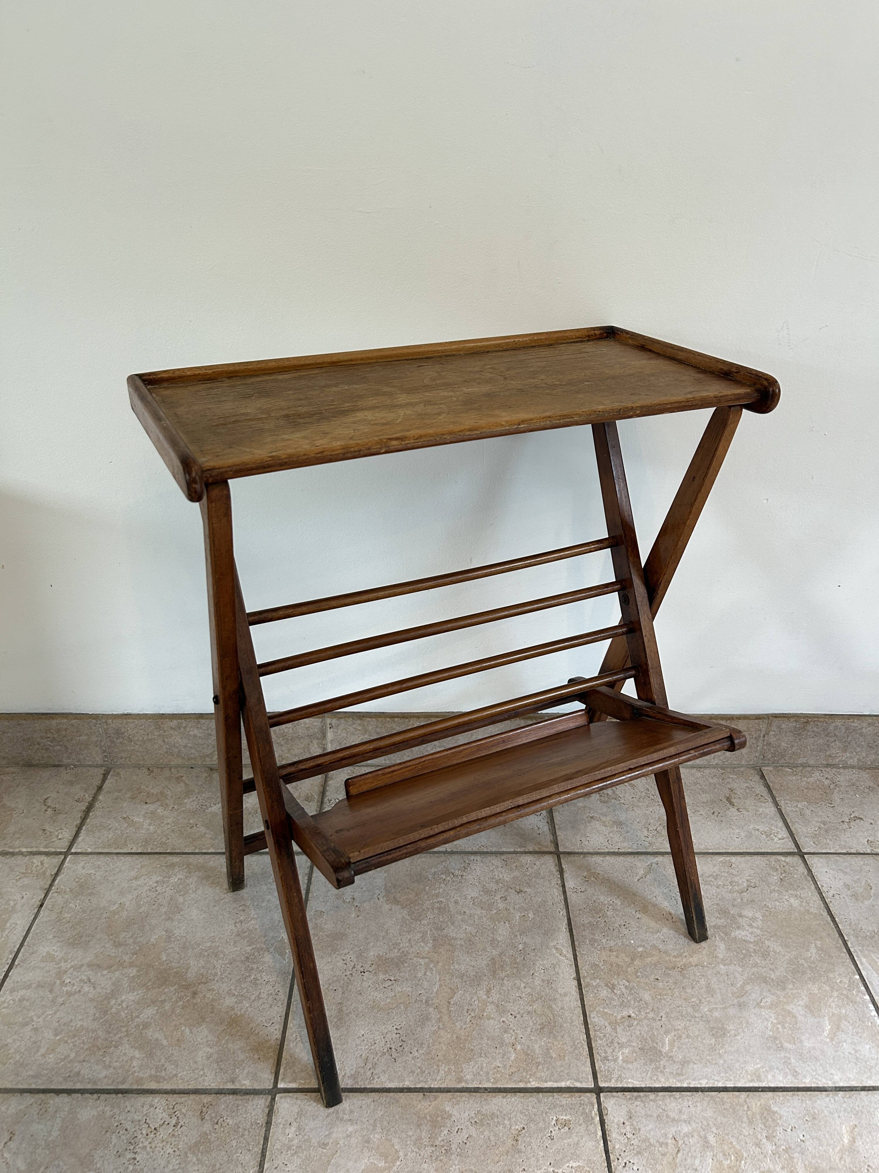 Table d'appoint, porte-revues scandinave vintage